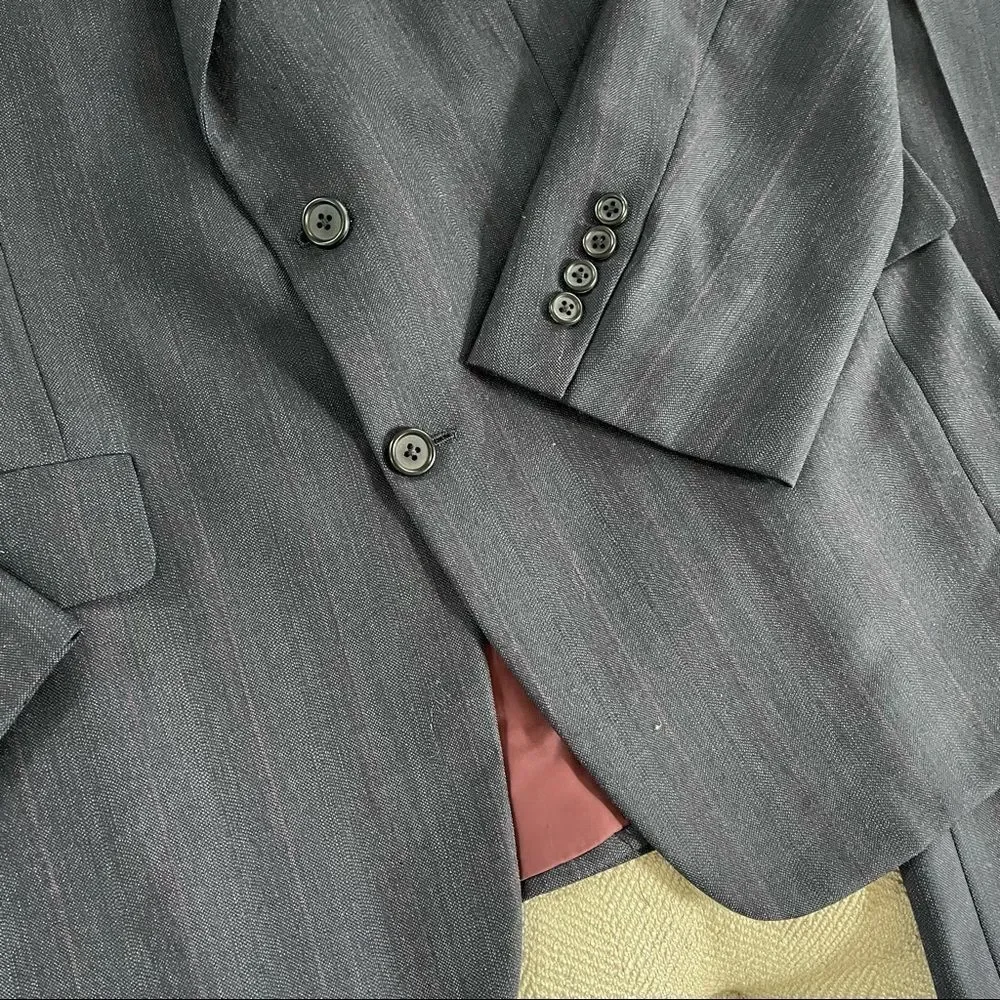 Vintage Hickey Freeman 2 Button Suit Flat Front Pants 41L